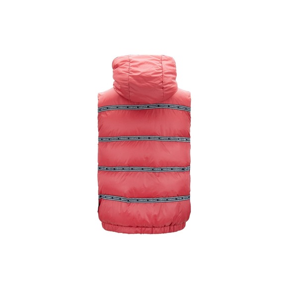 Versace Red Polyester Hooded Puffer Vest NWT - Picture 3 of 3